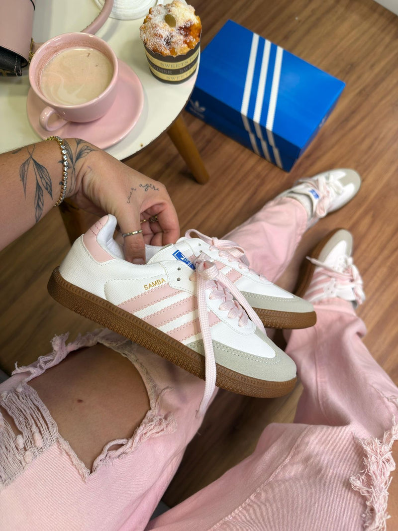 Adidas Samba OG x Branco/Rosê