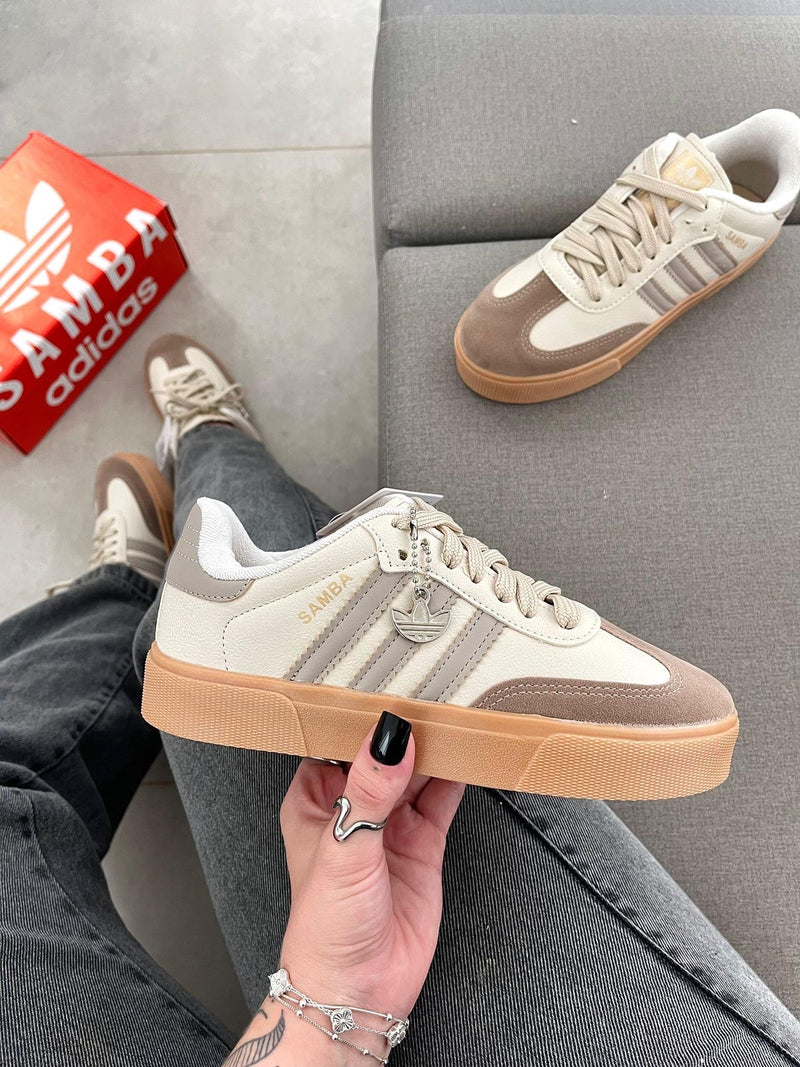 Adidas Samba Retrô x Branco/Cinza